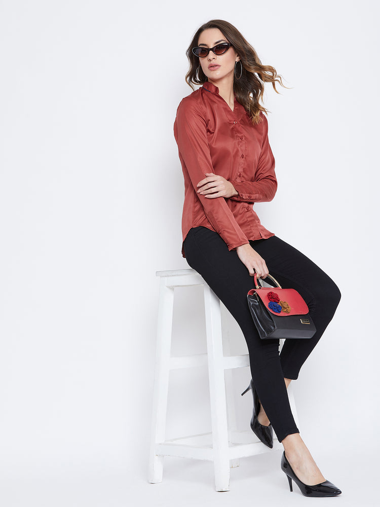 JUMP USA Women Red Solid Casual Shirts - JUMP USA