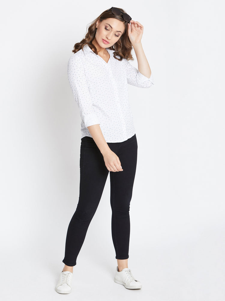 JUMP USA Women Regular Fit White Casual Shirt - JUMP USA