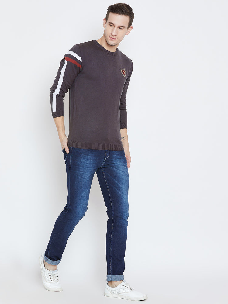 Men Charcoal Casual Sweaters - JUMP USA
