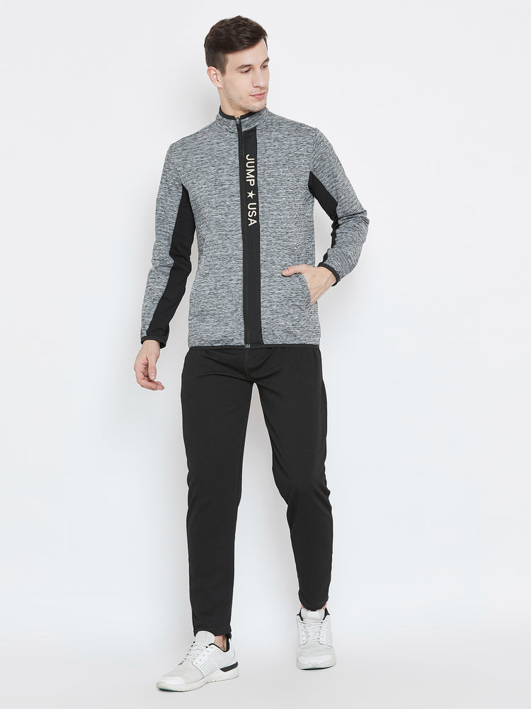 Men Sports Black Sporty Jacket - JUMP USA