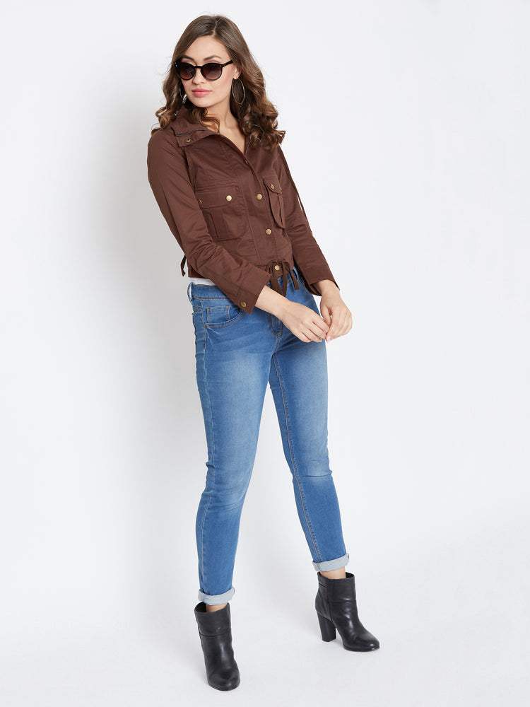 JUMP USA Women Rust Casual Tailored Jacket - JUMP USA