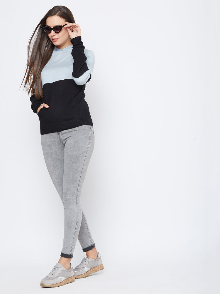 JUMP USA Women Solid Casual Hooded Pullover - JUMP USA