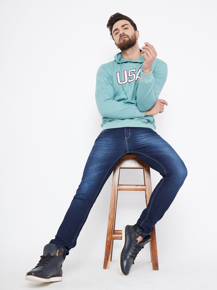 Mens Solid Periwinkle Sweatshirt - JUMP USA