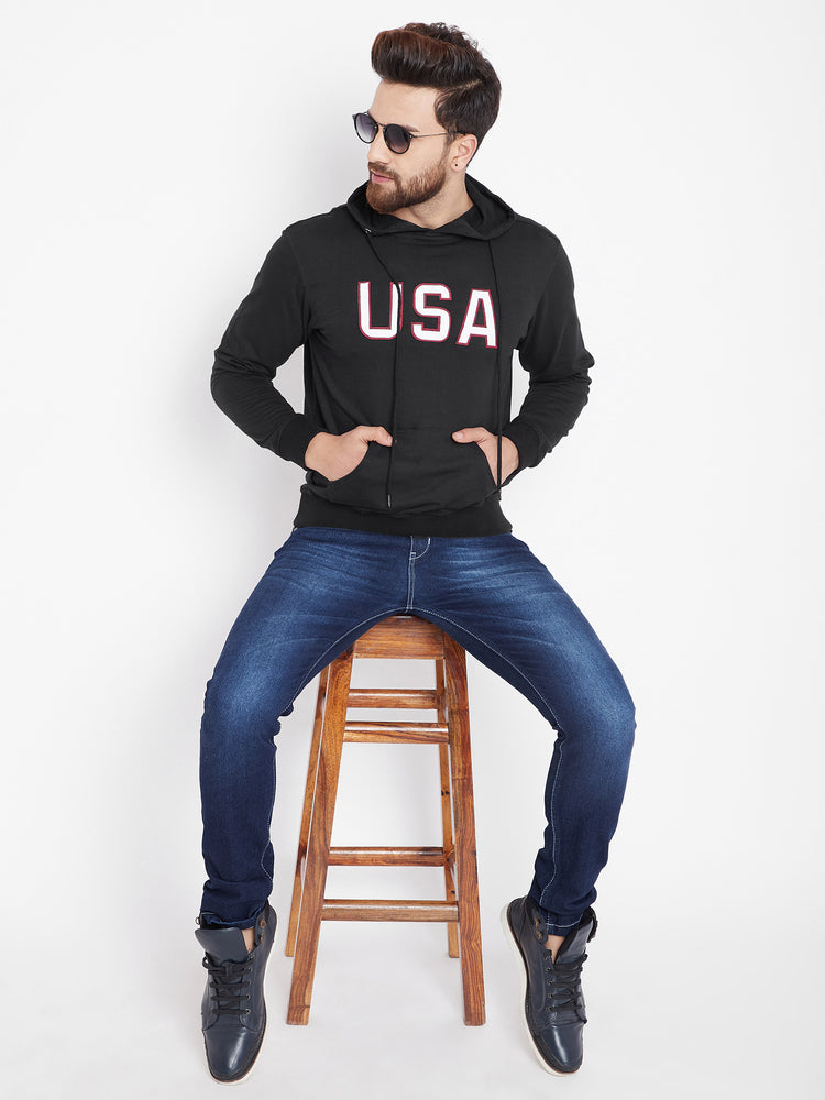 Mens Solid Black Sweatshirt - JUMP USA
