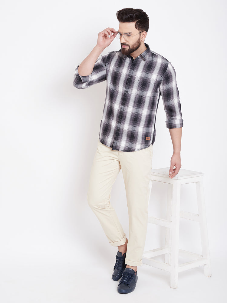 JUMP USA Men Beige Casual Regular Fit Trousers - JUMP USA