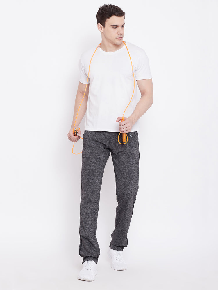 JUMP USA Men Grey Active Wear Solid Track Pant - JUMP USA