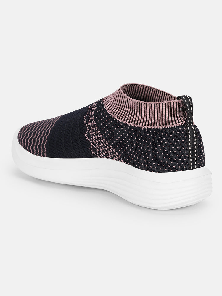 JUMP USA Women's Textured Blue Smart Casual Sneakers Shoes - JUMP USA