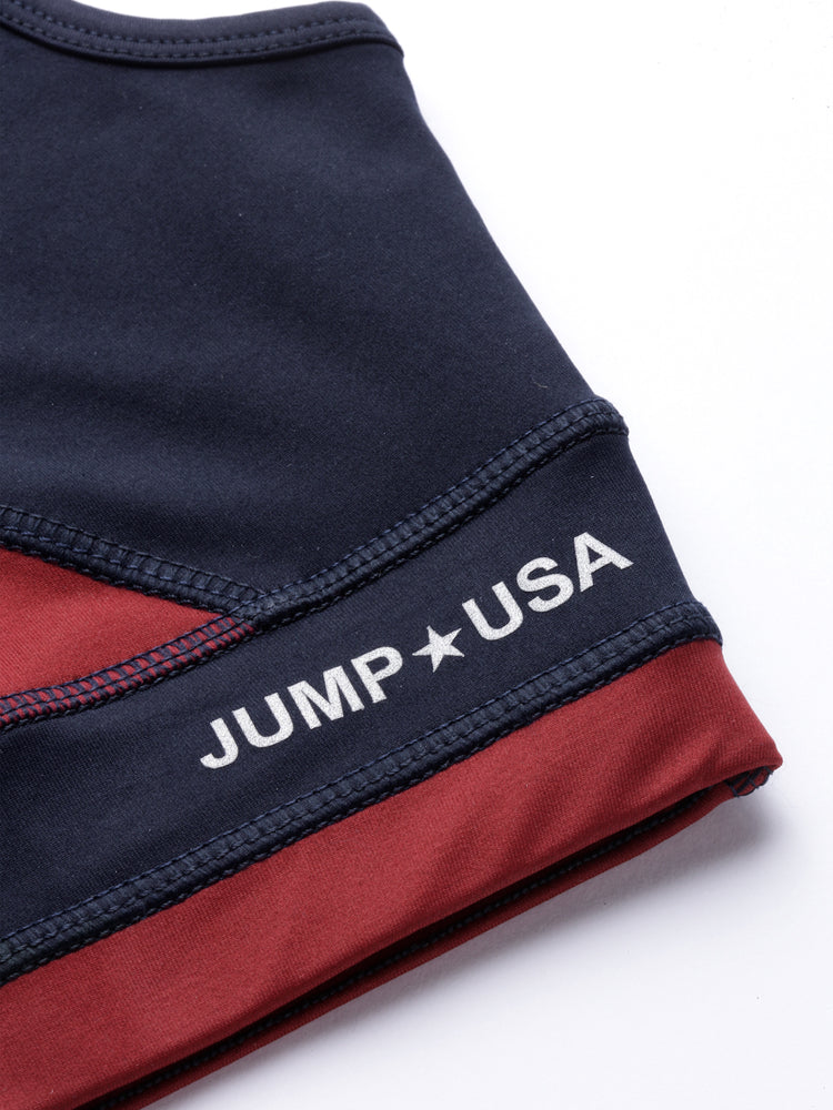 JUMP USA Black & Maroon Solid Non-Wired Non Padded Rapid-Dry Training Sports Bra