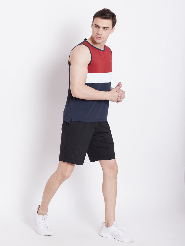 JUMP USA Men Black Solid Active Wear Shorts - JUMP USA