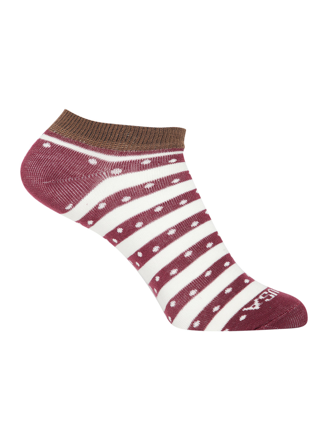 JUMP USA Women Ankle Length Pack of 3 Socks_Black_Burgundy_Blue
