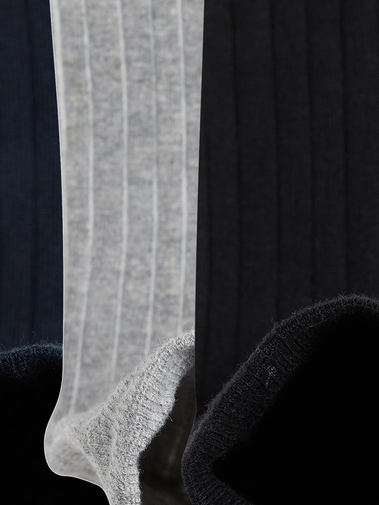JUMP USA Men Calf Length Pack of 3 Socks_Blue_Black_Grey