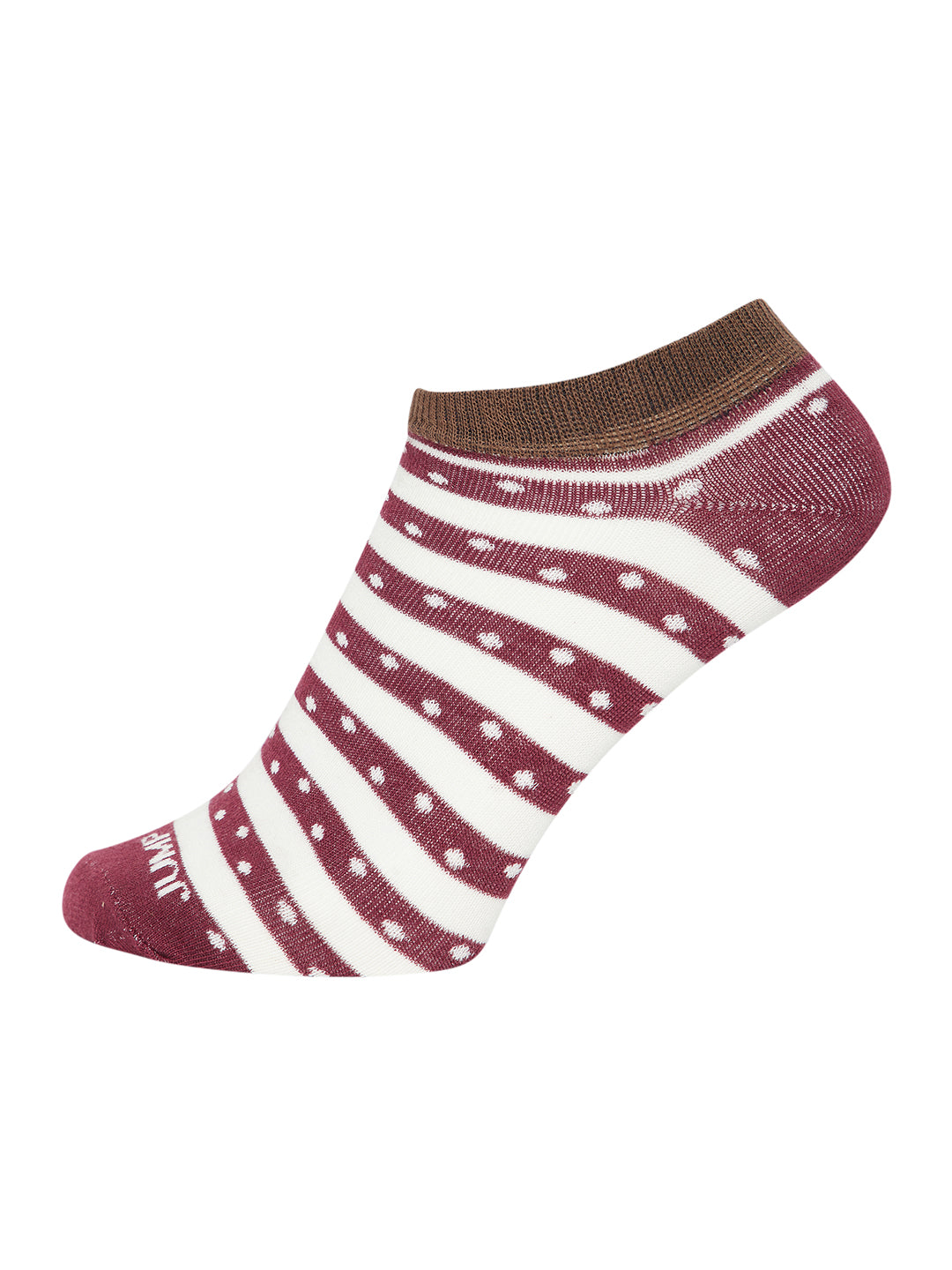 JUMP USA Women Ankle Length Pack of 3 Socks_Black_Burgundy_Blue