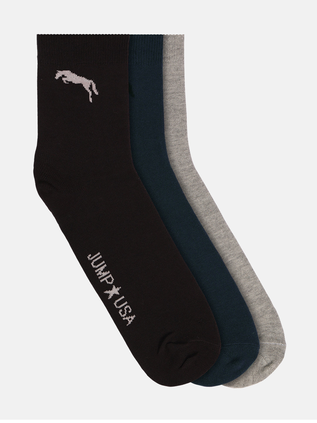 JUMP USA Men Pack of 3 Above Ankle length Socks