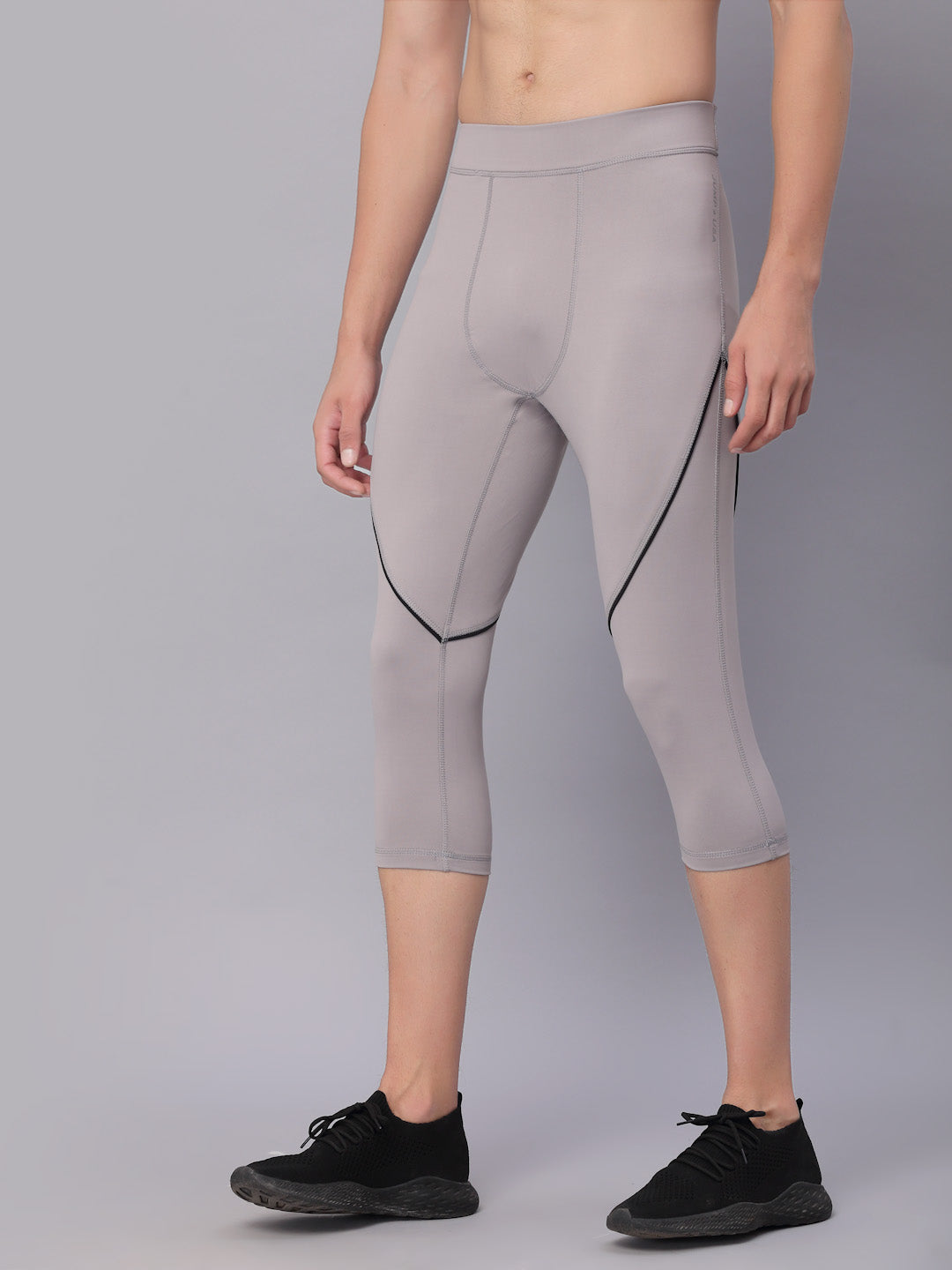 JUMP USA Men Lilac Grey Rapid Dry-Fit Antimicrobial Short Running Tigh