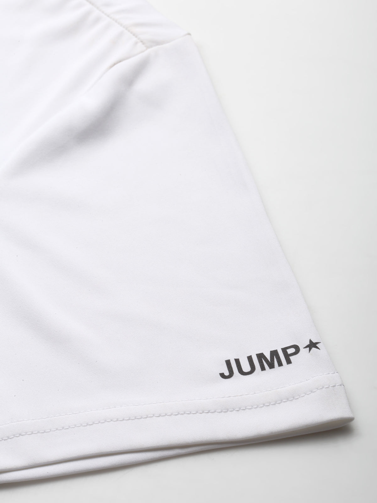 JUMP USA Mens White Typography Printed Polyester T-shirt