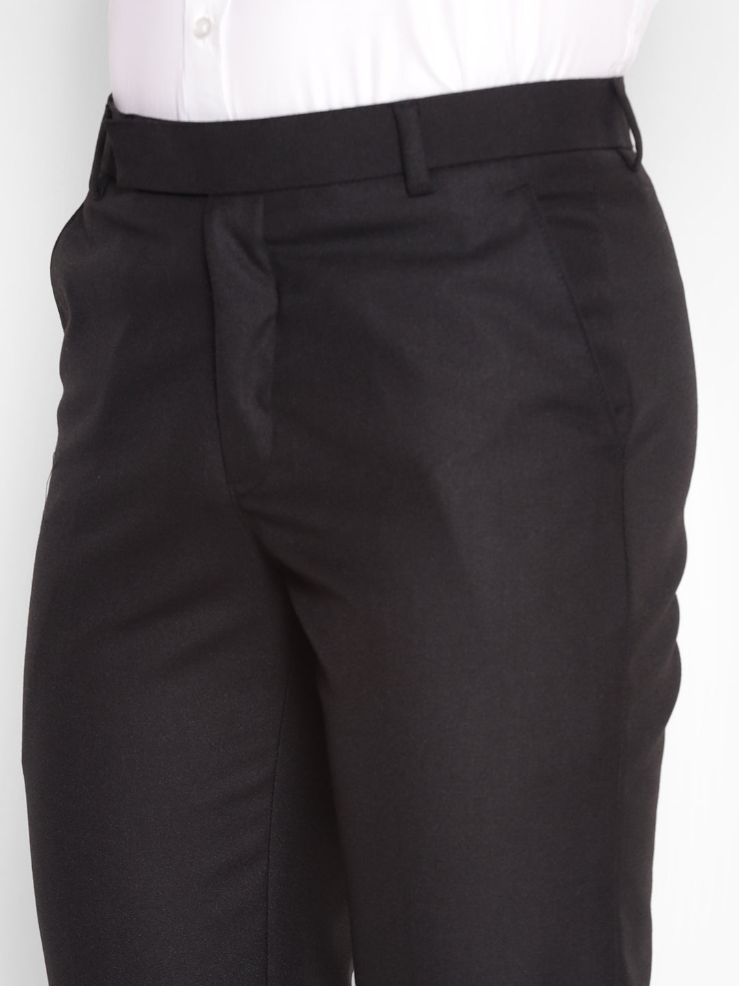 JUMP USA Men Black Casual Regular Fit Trousers - JUMP USA