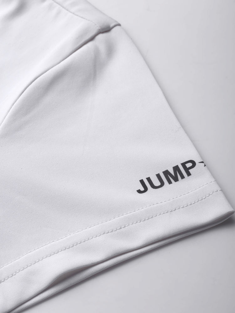 JUMP USA Women White Typography Printed Polyester T-shirt