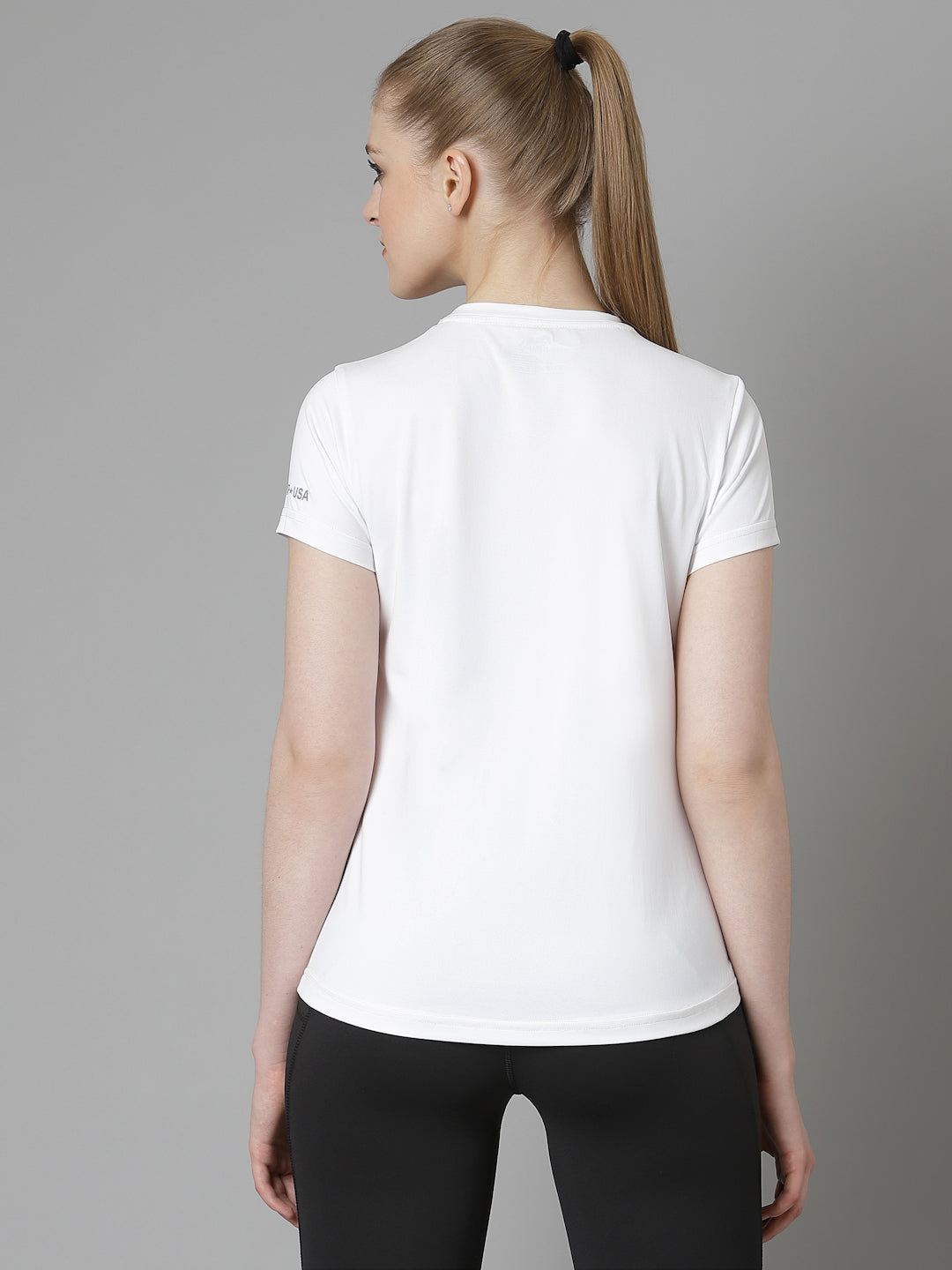 JUMP USA Women White Typography Printed Polyester T-shirt