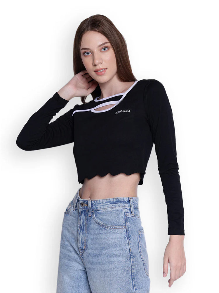 Women Cotton Casual Half Sleeve Navy Winter Sweaters - JUMP USA (1568774422570)