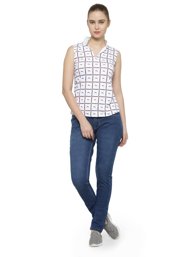 Women Sleeveless Collor Top - JUMP USA (1568774979626)
