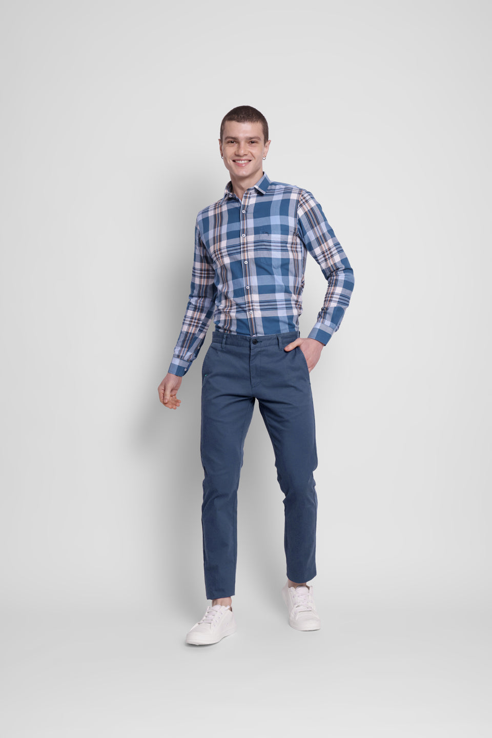 JUMP USA Men Denim Premium Cotton Slim Fit Sustainable Chinos