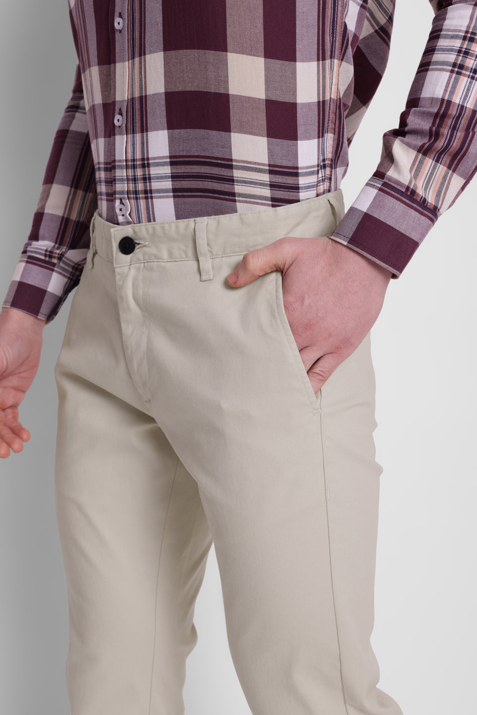 JUMP USA Men's Premium Slim Fit Sustainable Chinos