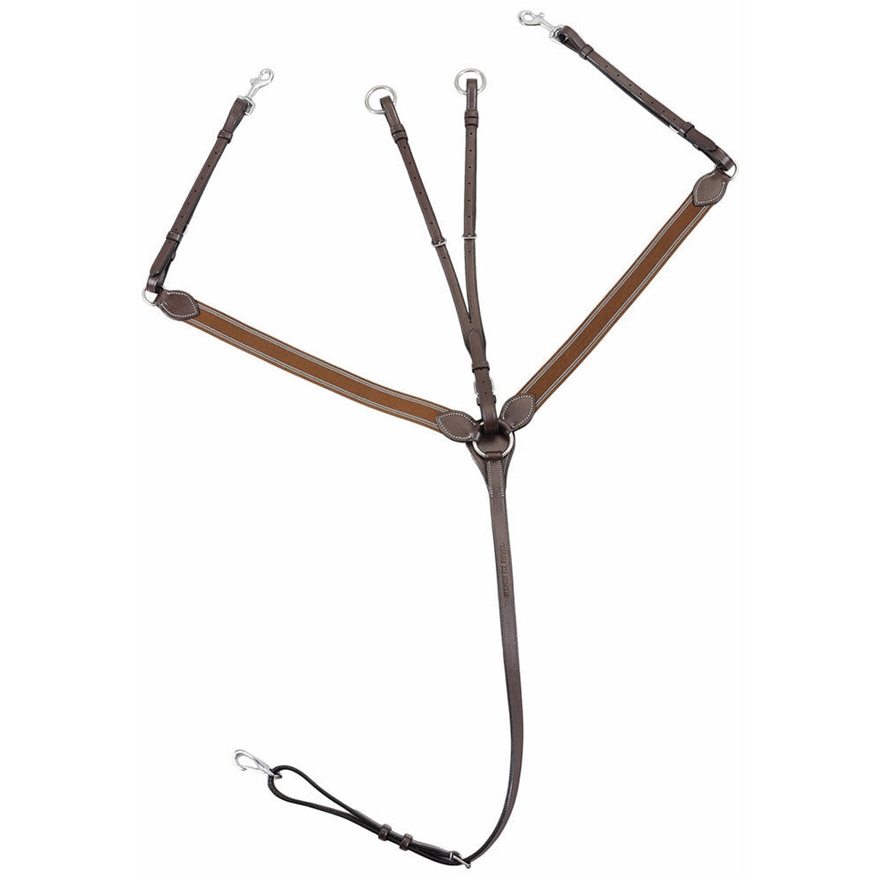Henri de Rivel Pro Elastic Breastplate Martingale with Running Attachment - Breeches.com