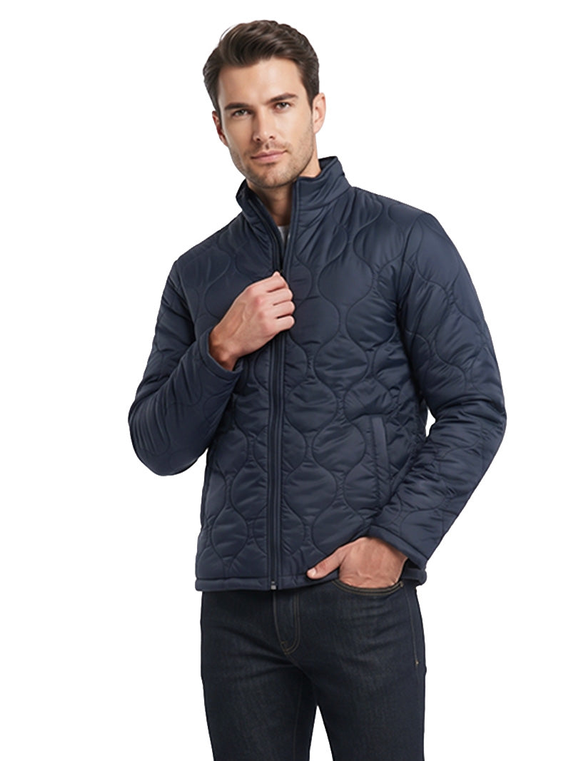 Jump USA Men's Mock Collar Quilted Jacket