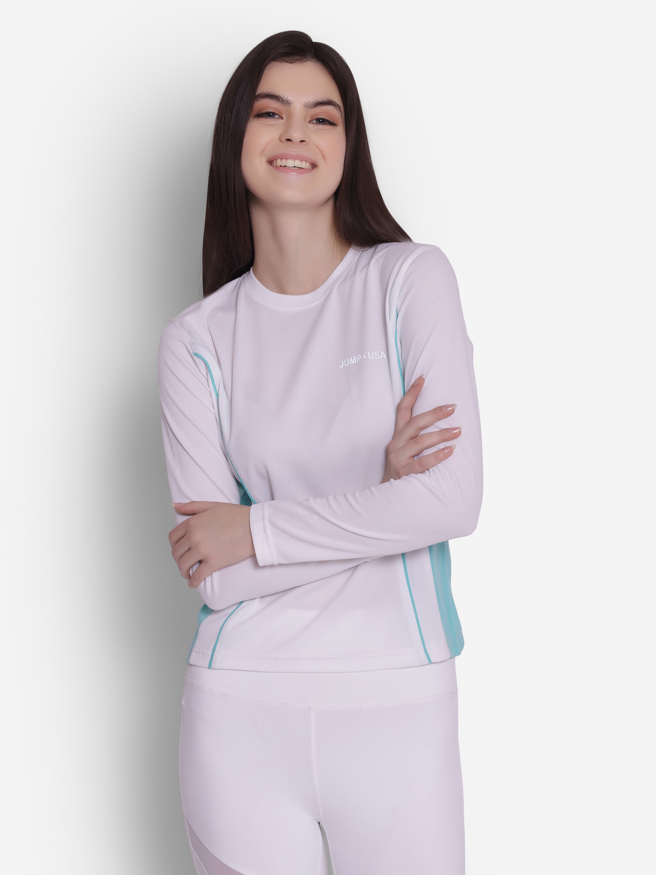 JUMP USA Ladies Round-Neck Full Sleeve T-shirt