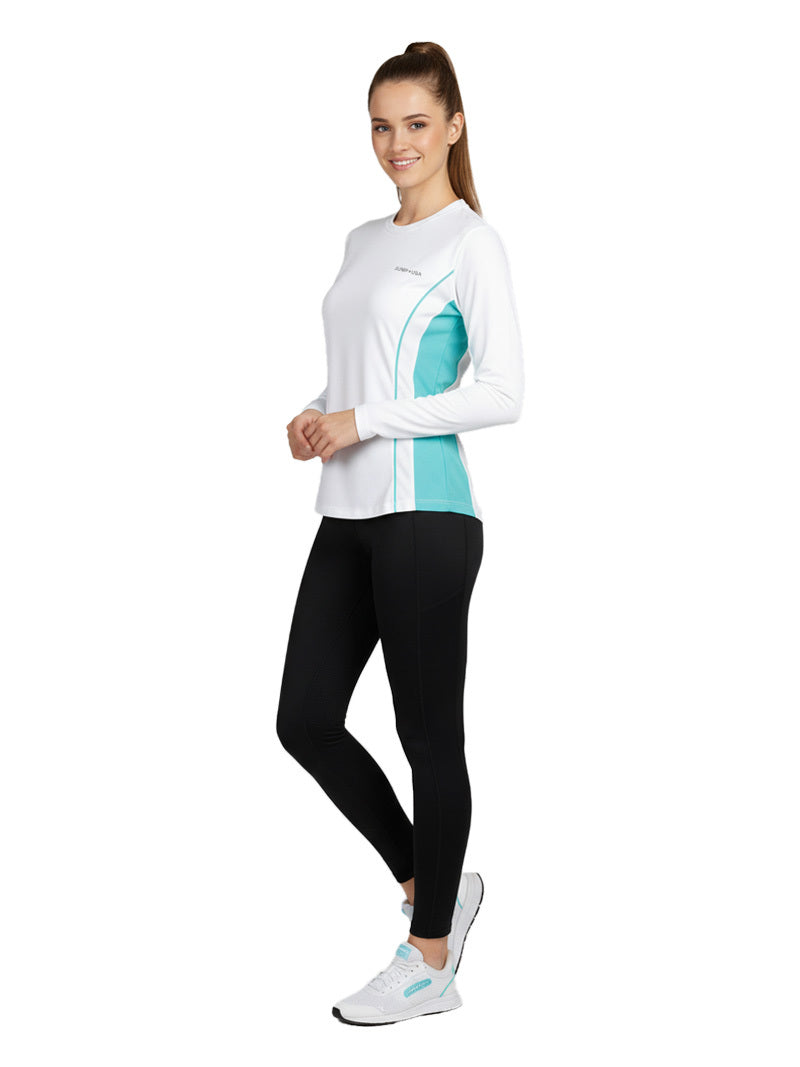 JUMP USA Women’s Quick-Dry Long Sleeve Sports T-Shirt for Running & Gym