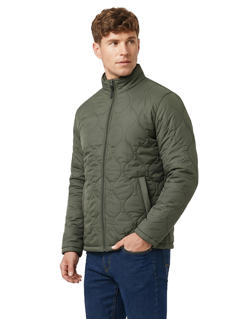 Jump USA Men's Mock Collar Quilted Jacket