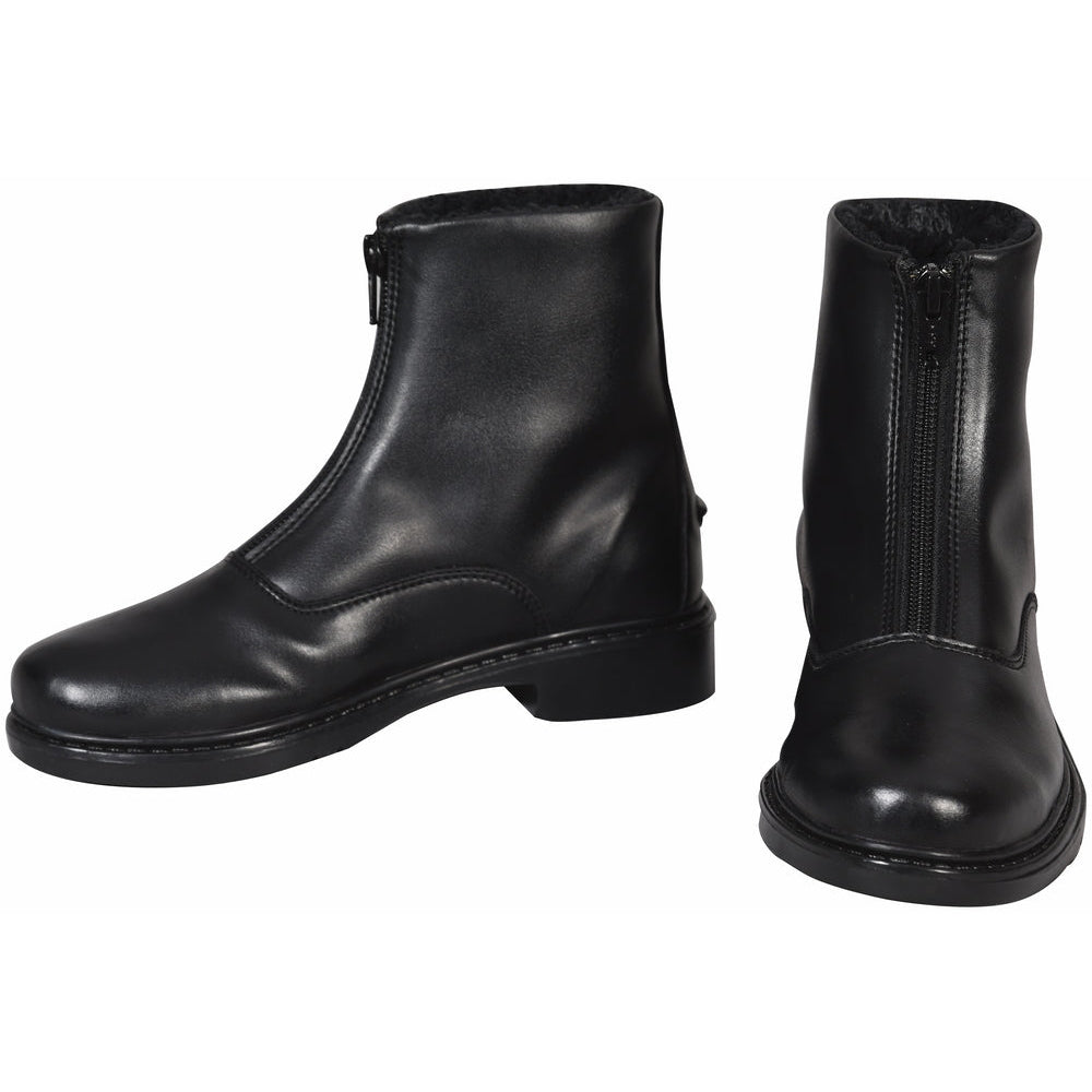 TuffRider Children's Starter Winter Fleece-Lined Front Zip Paddock Boots - Breeches.com