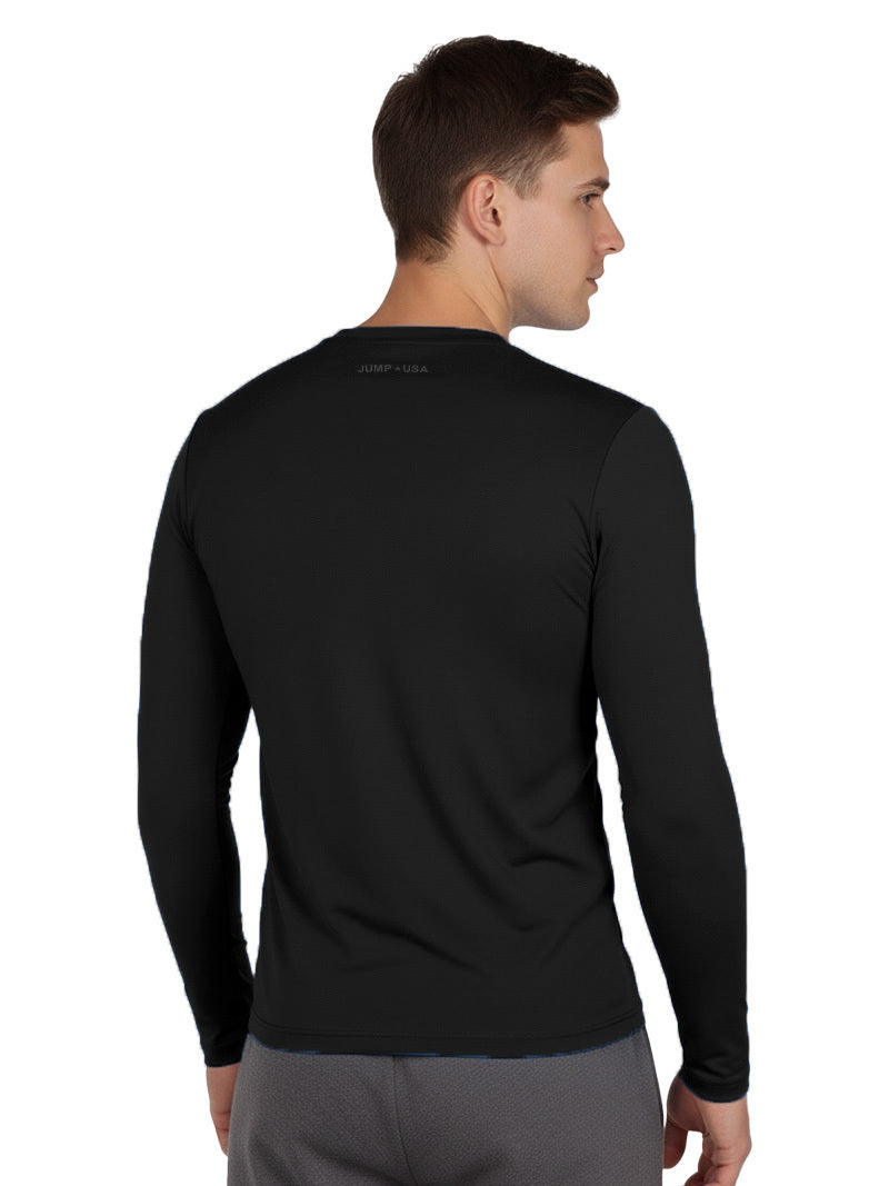 Jump USA Men's Icefil Round Neck Full Sleeves Compression Fit T-Shirt
