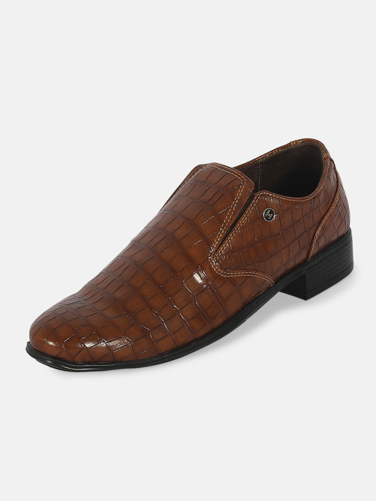 JUMP USA Mens Brown Slip On Formal Shoes