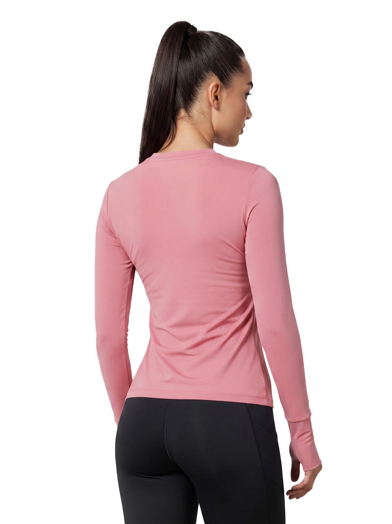 Jump USA Ladies Icefil Round Neck Full Sleeves Compression Fit Thumbhole T-Shirt