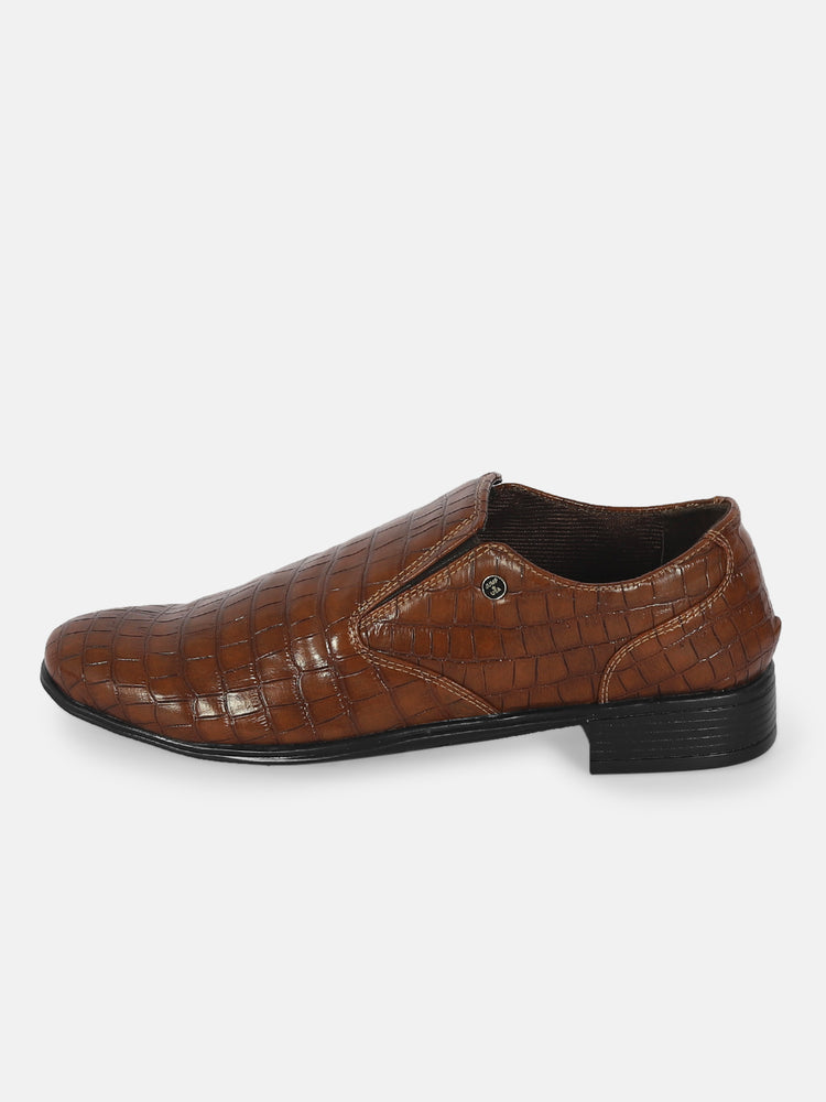 JUMP USA Mens Brown Slip On Formal Shoes