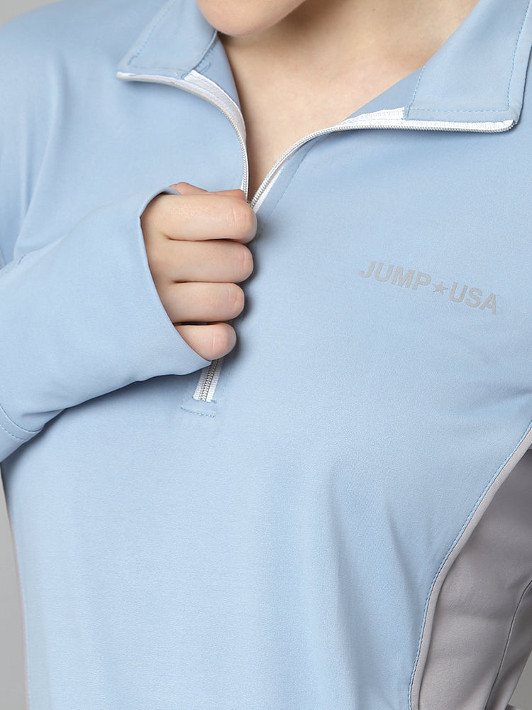 JUMP USA Women Blue Polyester T-shirt