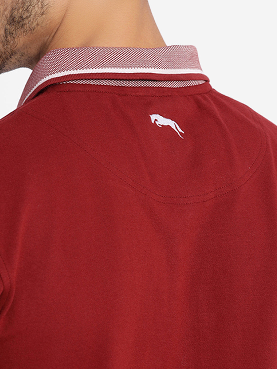 JUMP USA Men’s Solid Polo T-Shirt with Polo Collar