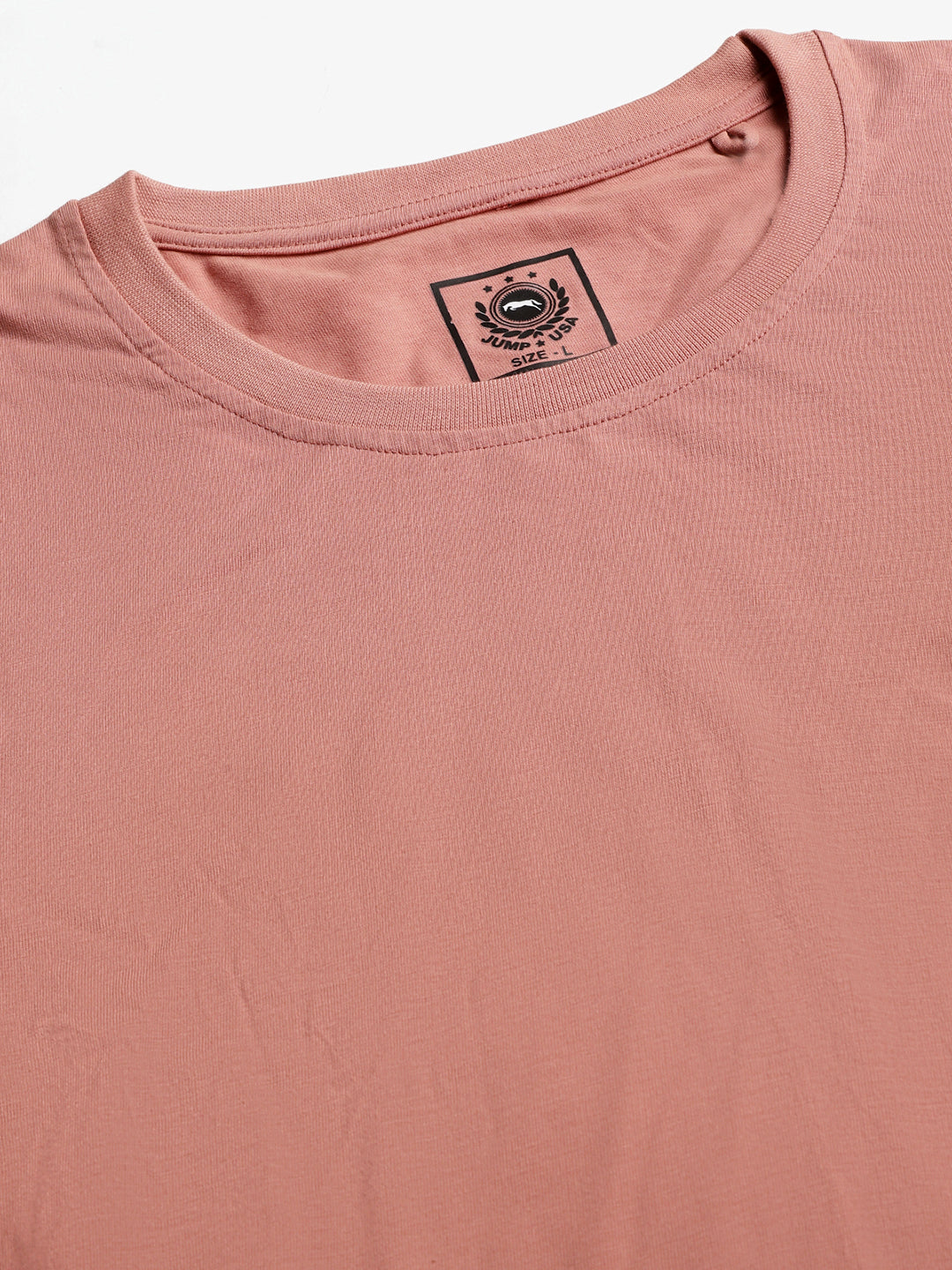 JUMP USA Unisex Solid Round Neck Cotton T-shirt