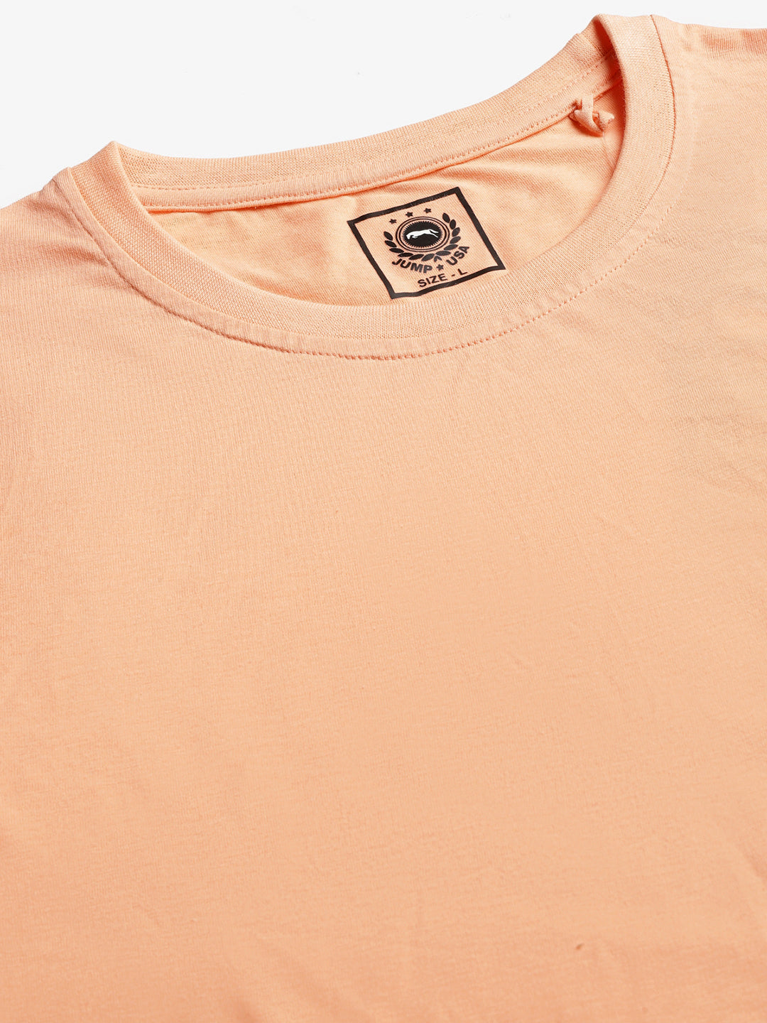 JUMP USA Unisex Solid Round Neck Cotton T-shirt