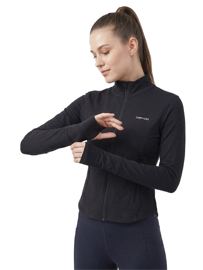 JUMP USA Ladies SculptFit Zip Sports Jacket