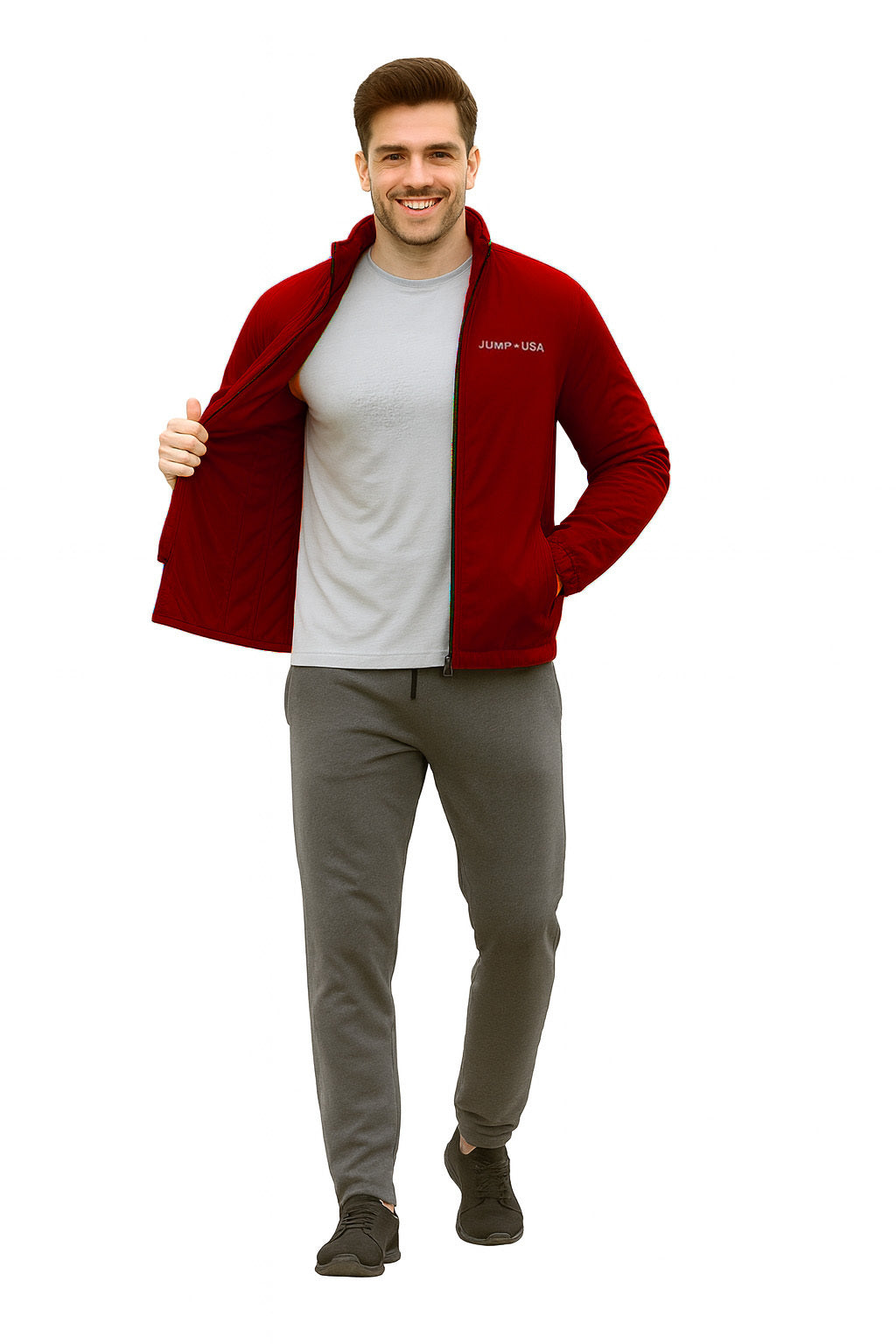 JUMP USA Men's Zip-Up Winter Jacket