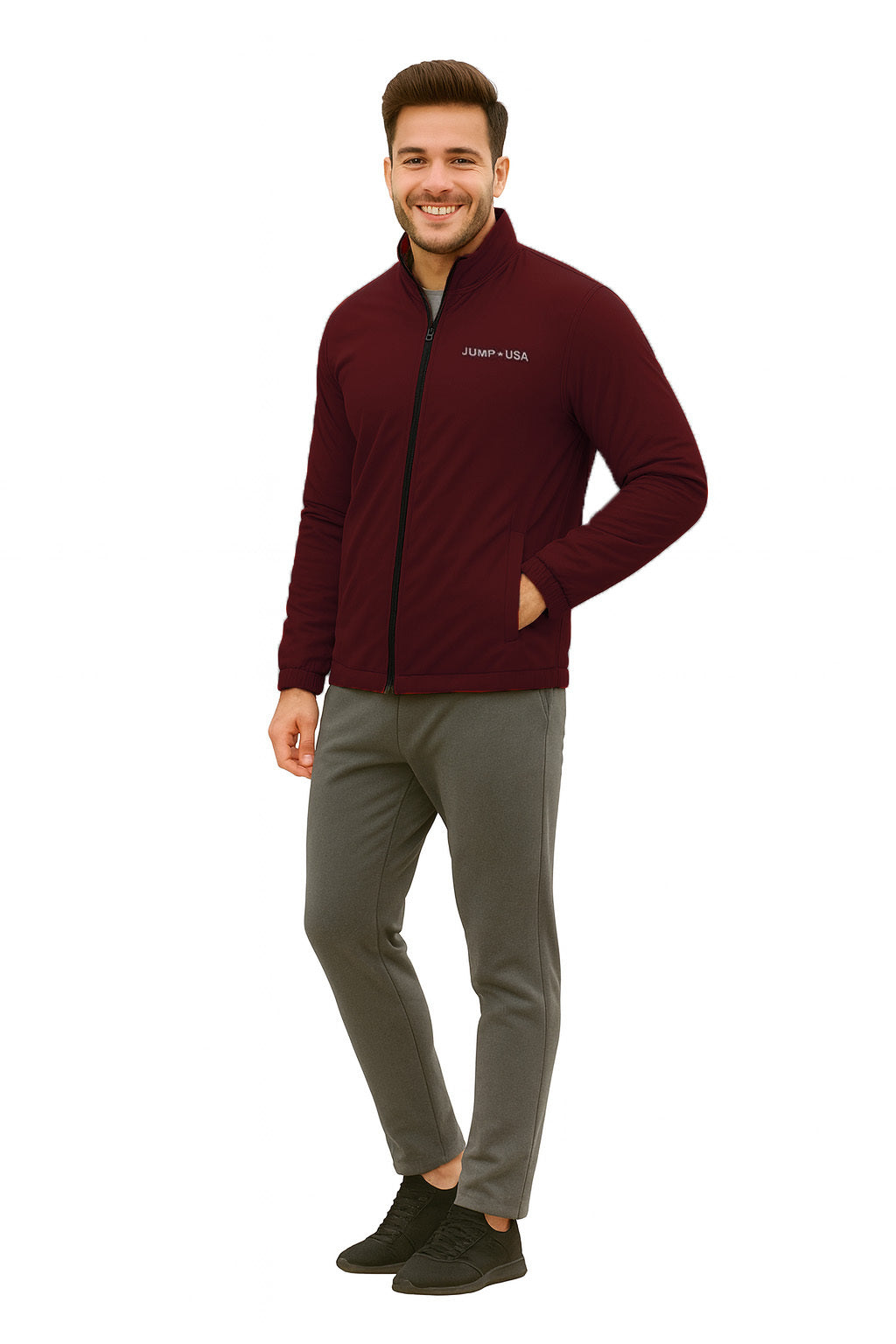 JUMP USA Men's Zip-Up Winter Jacket