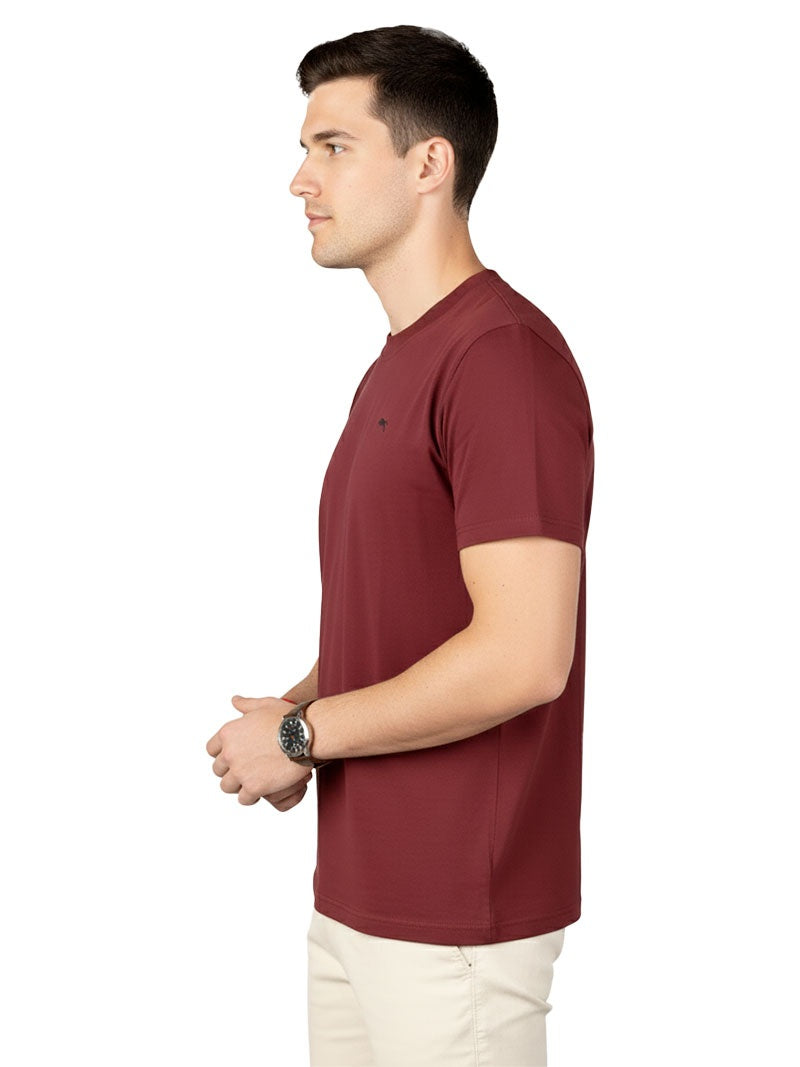 JUMP USA Men's Solid Round Neck T-shirt
