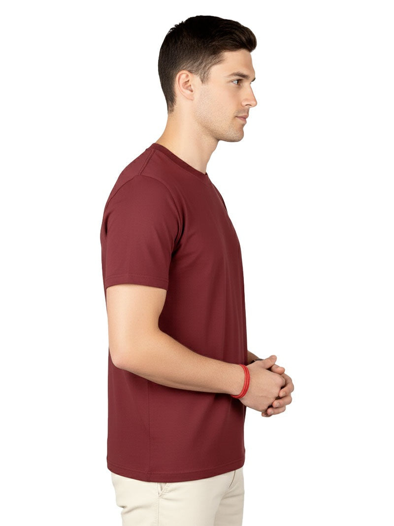 JUMP USA Men's Solid Round Neck T-shirt