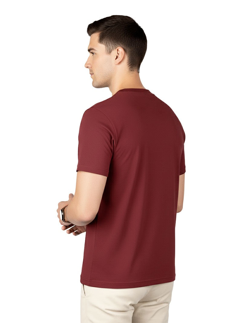 JUMP USA Men's Solid Round Neck T-shirt