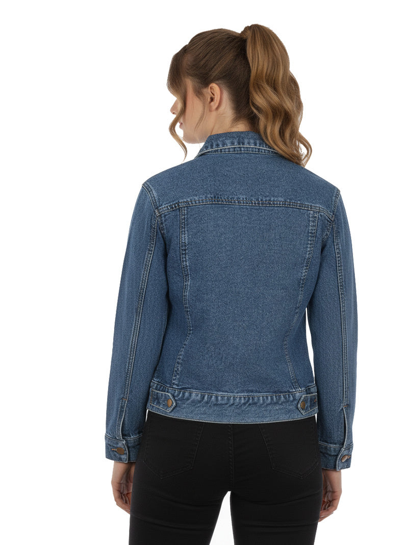 Jump USA Women’s Regular Fit Everyday Denim Jacket