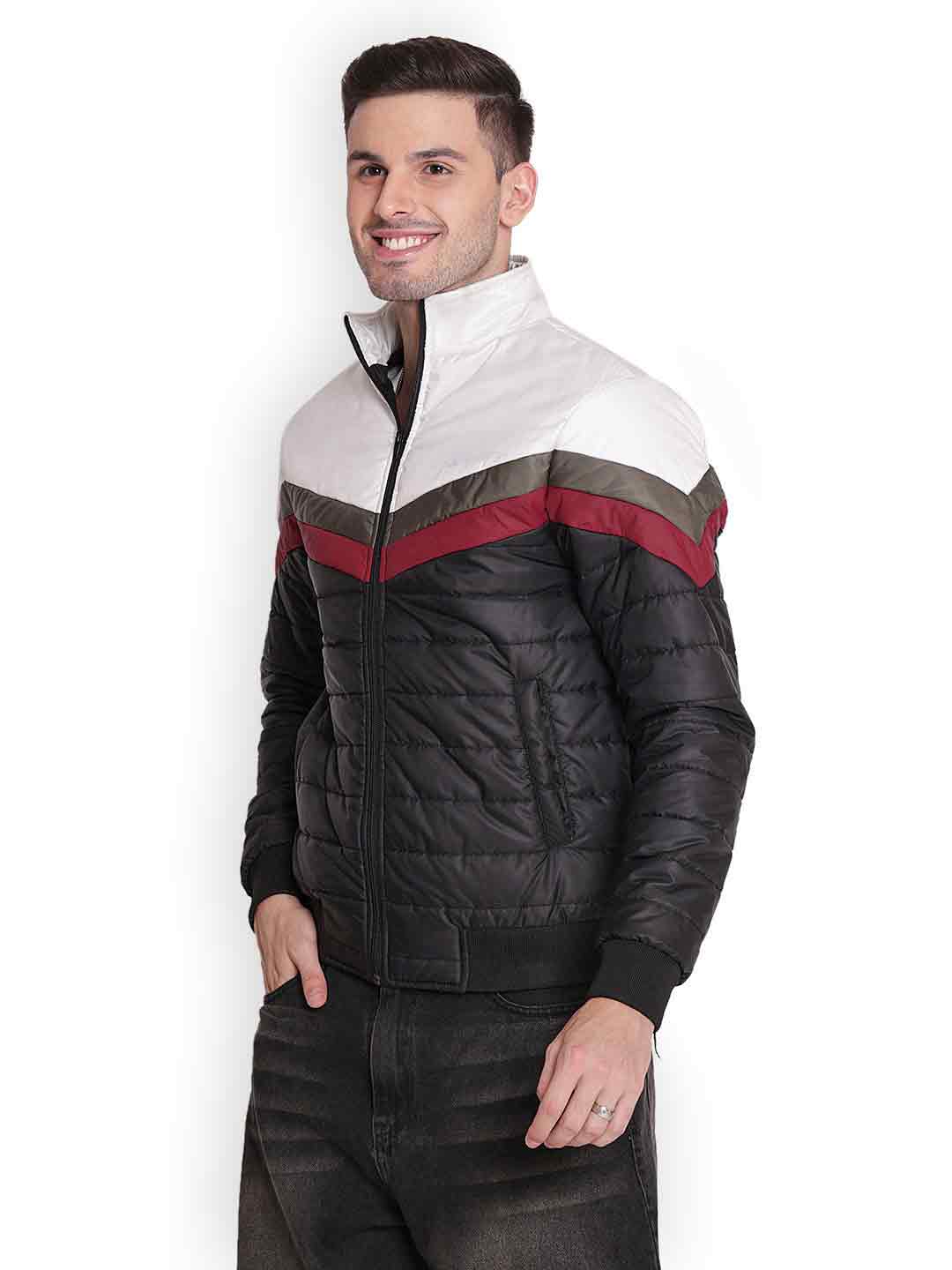 JUMP USA Men’s Colorblock Quilted Bomber Jacket