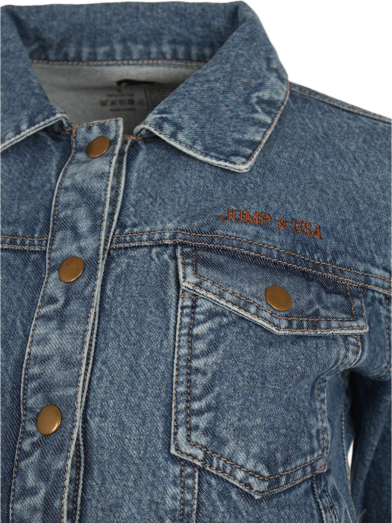Jump USA Women’s Regular Fit Everyday Denim Jacket