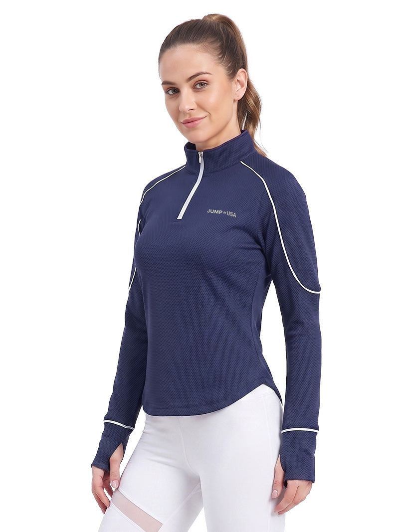 JUMP USA Ladies ActiveLine Zip T-Shirt